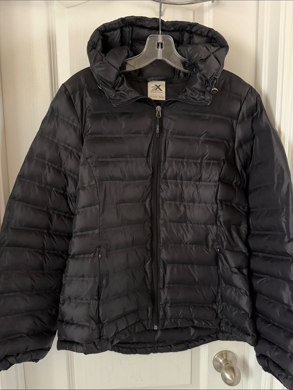 ZeroXposur Women’s Hooded Black Quilted Puffer Jacket